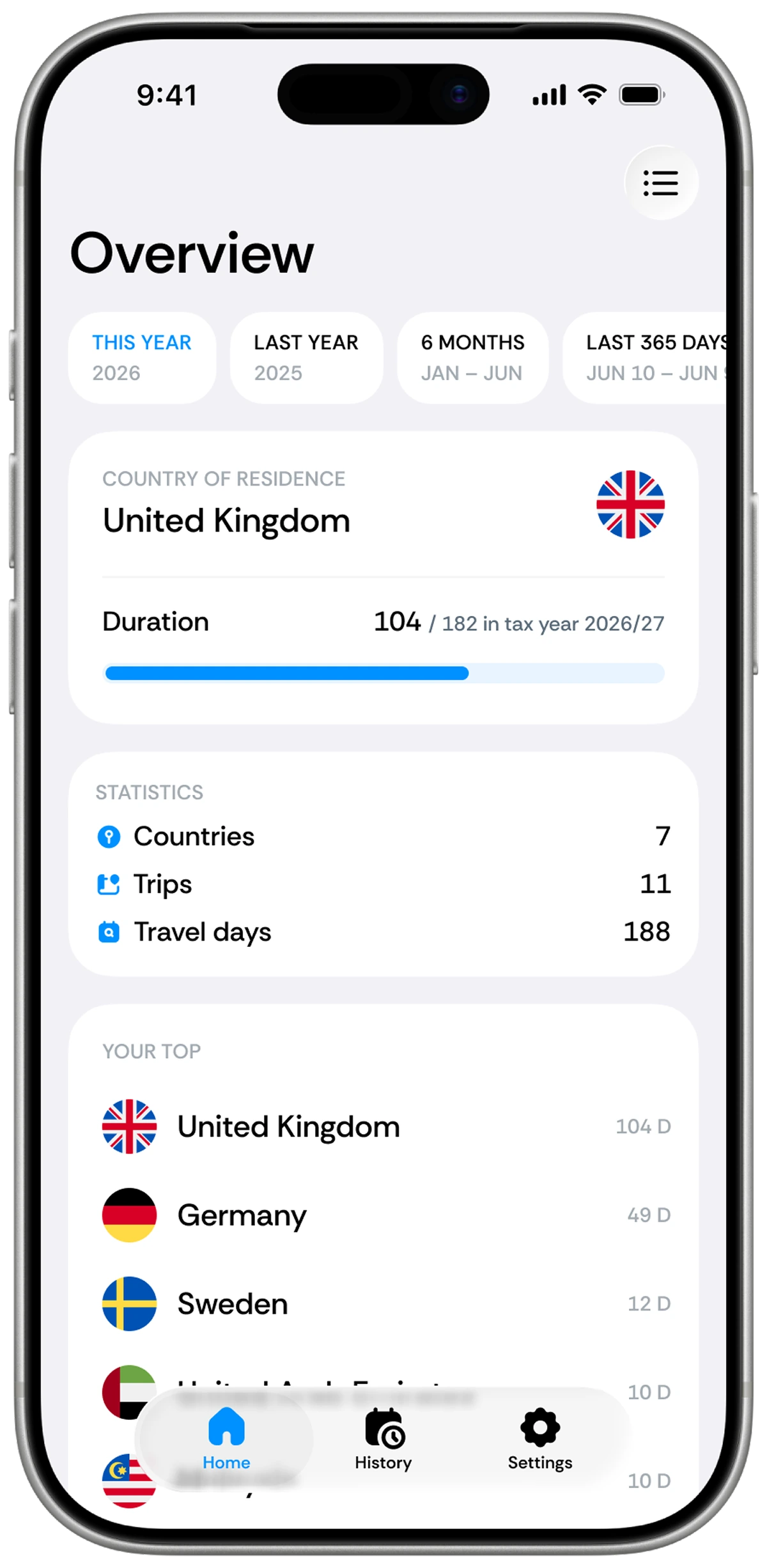 Bounded app screen