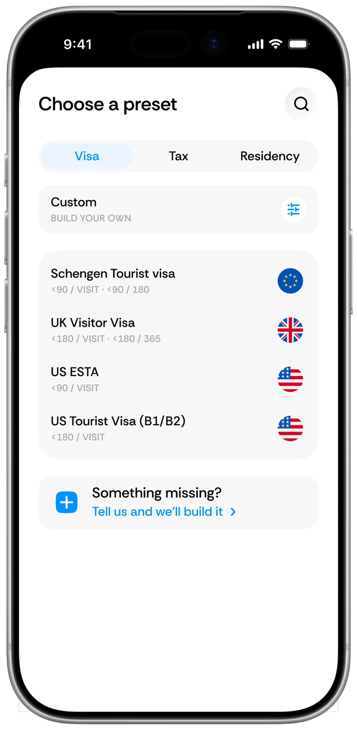 Bounded app screen